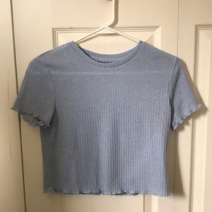 light blue crop top from shein. never worn